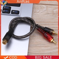 RCA 1 Female To 2 Male Car Audio RCA Splitter Adapter Cable for Car Audio System
