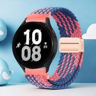 1 ชิ้น 18มม.20มม.22มม. สายแม่เหล็กรถไฟถัก เข้ากันได้กับ Sam Galaxy Watch 7/6/5/4 40มม.44มม./6 Classi