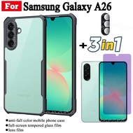 Samsung Galaxy A26 Shockproof Phone Case for Samsung A16 A26 A36 A56 Anti-blue Ray Tempered Glass an