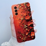 เคสโทรศัพท์พิมพ์ลาย Labubu ลายดอกไม้สวยงามสำหรับ Samsung Galaxy Buddy 2 M23 F23 5G เคส TPU สีลูกกวาด