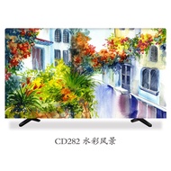 4.Watercolor New Style tapestry TV Dust Cover Elastic Hanging TV Cover Cloth remote control Computer cover 22 24 32 27 37 38 39 40 43 46 50 52 55 58 60 65 70 75 80 85inch smart tv