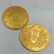 Republic of China Collection Three-Year Antique Play Silver Dollar Signature Yuan Big Head Gold Coin
