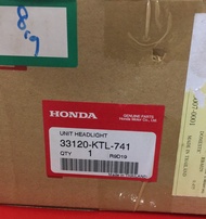 โคมไฟหน้า อะไหล่แท้ Honda สำหรับรถรุ่น Honda Wave100 ยูบ็อก รหัส 33120-KTL-741