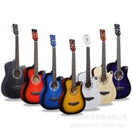 Factory direct sales381-inch Folk Guitar Guitar Shop Gift Guitar Beginner Acoustic Guitar Beginner P