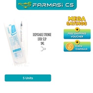 Primes/Aros Disposable Syringe 1ml Luer Slip 5 units