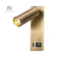 3W LED Wall Lamp Embedded and Rotatable Reading Light USB Focus Light for Bedroom Bedside Study 3000