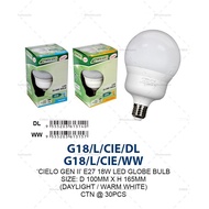 *READY STOCK* CIELO 18W LED BULB/E27/2000h/ac220-240v/50-60hz/🔵DAYLIGHT