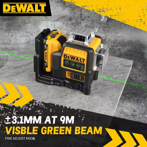 Dewalt DW089LG 12 Lines 3 Sides 360 Degree Vertical 12V Lithium Battery Laser Level Horizontal Green