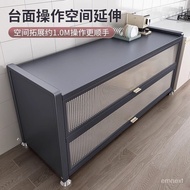 Kitchen Shelf Floor Type Multi-Layer Storage Cabinet Multi-Function Microwave Oven Sideboard Cupboard Cupboard Locker ZL