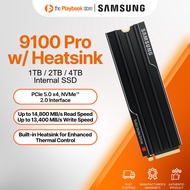 Samsung 9100 Pro with Heatsink PCIe 5.0 NVMe M.2 Internal SSD / Solid State Drive