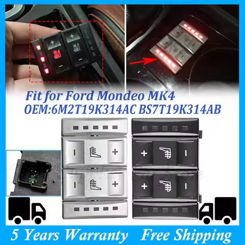 For Ford Mondeo MK4 S-MAX Galaxy MK3 2006-2015 Car Seat Heating Button Heated Control Switch Button 