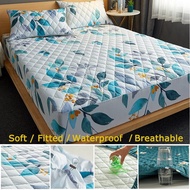 New Waterproof Mattress Protector Single Queen King Size Fitted Bedsheet Ready Stock Cadar