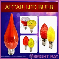 2PCS Chili Bulb E12 Altar Lamp Candle Bulb Red Color Bulb 拜拜灯 神台灯泡 Lotus Lamp LED Lampu Tidur Yellow