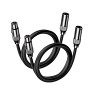 Fosi Audio 1.2M XLR Cable Male to Female 2 Pack Cannon Balanced Cable For ZA3 ZD3 ZP3 Amplifier DAC
