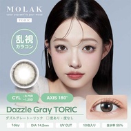 MOLAK TORIC คอนแทคเลนส์แบบใช้ครั้งเดียว CYL-0.75 (แกน 180°) สำหรับสายตาเอียง [คอนแทคเลนส์สี/แบบใช้คร