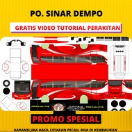 PAPERCRAFT / STIKER MINIATUR BUS TRUK LEMBARAN DIY SINAR DEMPO