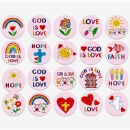 2.5cm Christian Stickers - Jesus Stickers - Christmas Stickers - Bible Verse Stickers