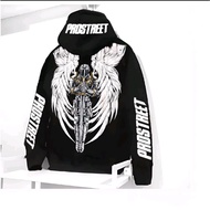 HITAM Prostreet GUARDIAN RIDER HOODIE SWEATER JACKET - PREMIUM BLACK PROSTREET GUARDIAN RIDER HOODIE
