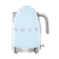 【SMEG】義大利控溫式大容量1.7L電熱水壺-粉藍色