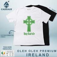 IRLANDIA 2-Piece SOUVENIR T-Shirt ASEAN COUNTRYTAG IRELAND Cotton Combed 24s SOUVENIR PREMIUM GIFT