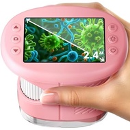 Suitable for Children Handheld Microscope, 4K 2.4-inch Screen Digital Children Microscope with 12 Ca