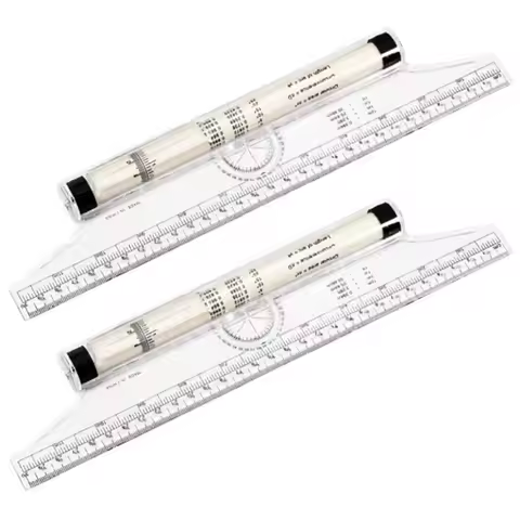 15cm 30cm Multi-Function Drawing Tool Roll Draw Ruler Metric Rolling Ruler Clear Parallel Rolling Ru