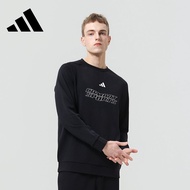 adidas | Long Sleeve Spring Autumn Round Neck Pull-over Knit Sweater for Men and Women Breathable