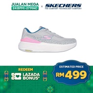 Skechers Women GOrun Max Cushioning Suspension Abana Running Shoes - 129262-GYPK Air-Cooled Goga Mat Kasut Sneaker, Performance, Sport, Perempuan