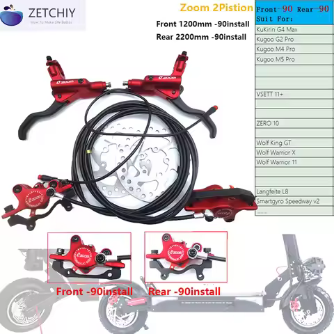 Zoom Electric Scooter Hydraulic Disc Brake Power-Off Cut Off W Rotor For Kugoo G2 Pro M4 M5 Langfeit
