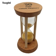 Tooyful 10 Min Wooden Yellow Sand Timer Hourglass for Kid Reading Game Playing Timer