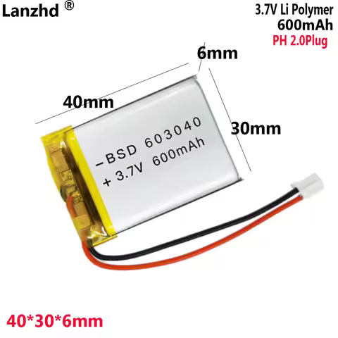 PH2.0 3.7V 303040 403040 503040 603040 703040 803040 903040 103040 123040 Lithium Lipo Li-ion Polyme