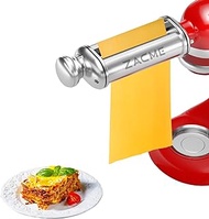 Pasta Roller Attachment for All KitchenAid Stand Mixer, Stainless steel Pasta Maker Attachment with 8 Adjustable thickness knob by ZACME