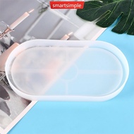 SMARTSIMPLE Oval Storage Tray Mold Coaster UV Epoxy Resin Mold For DIY Family Party Table Decoration Irregular Tea Coaster Silicone Molds L3P8