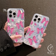 Fashion Water ripple Phone Case For OPPO F9 F17 Pro F19 Pro F21 Pro F21S Pro F25 Pro Pink Bow Phone 