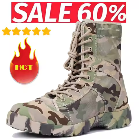 Summer Fashion Men Boots Outdoor Leather Boots Breathable Combat Boots Plus Size 46 Desert Boots Wal
