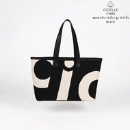 🌸Shopping bag ผ้าไมโครไฟเบอร์🌸 น้ำหนักเบา สไตล์มินิมอลลาย cicelle ✨ ขนาด สูง 10.5 นิ้ว กว้าง 14 นิ้ว