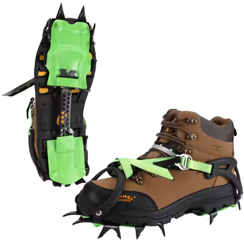 BRS Professional Ice Gripper Crampons 14 Teeth Winter Snow Boot Shoes Covers Manganese Steel Ice Bun