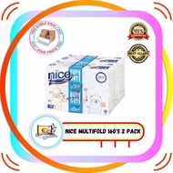 NICE Hand Towel Multifold Buy 1 Get 1 Free Tissue ~ 160 Sheets 1 Ply
