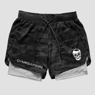 GYMREAPERS Camo Running Shorts Men Gym Sports Shorts 2 In 1 Quick Dry Workout Training Gym Fitness J