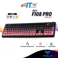 AULA F108 PRO Customized Wireless Mechanical Gaming Keyboard with 108 keys, Tri-Mode, Hot Swappable,