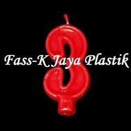 LILIN MERAH Red Number 3 Birthday Candle / Birthday Candle