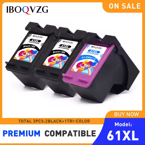 IBOQVZG Compatible Ink Cartridge For HP61 61XL For HP 61 XL Envy 4500 5530 5534 Deskjet 1000 1512 25