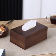 Office Napkin Box Tissue Box Household Coffee Table New Chinese Style Solid Wood Desktop Paper Box L