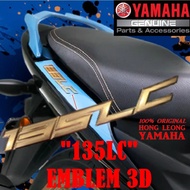 YAMAHA LC135 FI SE ORIGINAL EMBLEM  LOGO 3D SPECIAL EDITION EORD PERKATAAN "135LC" 100% ORIGINAL HLY