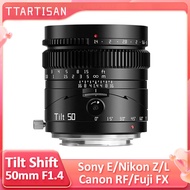 TTartisan 50mm F1.4 Tilt Lens Full Frame Manual Portrait Lens Panasonic S1 Sigma FP Mirrorless Camer