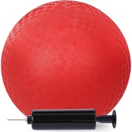 AMOR PRESENT Bola Taman Permainan, Tiup 8.5 inci dengan Pam, Bola Tangan Merah Getah Dodgeball untuk
