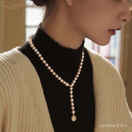 Mother-Oyster Pearl Necklace Women Autumn Winter Sweater Necklace Feel Niche Women Accessories Penda
