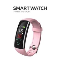 智能手錶－ WHATSAPP WECHAT FB Line 信息提示／來電顯示／遙控音樂／遙控影相／血壓，心率監測 ／計步器／睡眠監測 Smart Watch （粉紅）