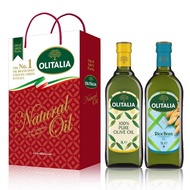 【Olitalia 奧利塔】純橄欖油+玄米油禮盒組(1000mlx2瓶)(過年/禮盒/送禮)