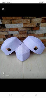 peci Malaysia logo kabah putih kpiah pria dewasa dan anak